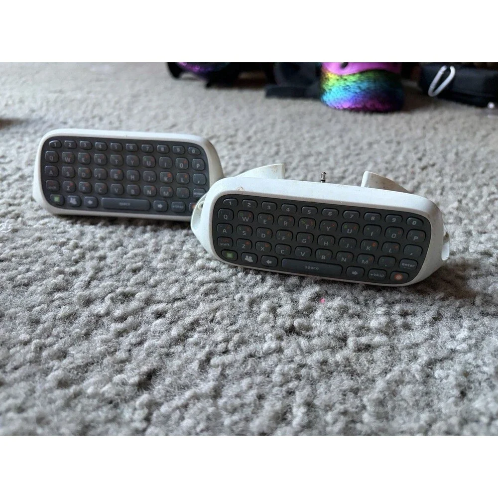 (2) Official Microsoft Xbox 360 Chatpad Keyboard! ~ Works Great! ~ Authentic!